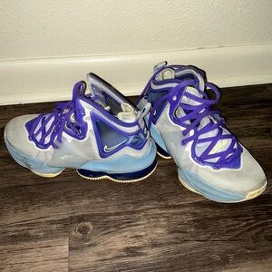 Kids' Nike Purple and Blue Athletic Shoes